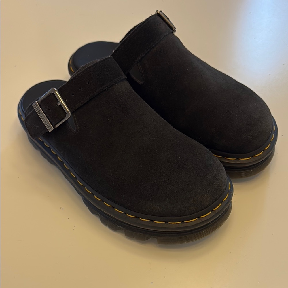 ZEBZAG SUEDE CASUAL SLINGBACK PLATFORM MULES